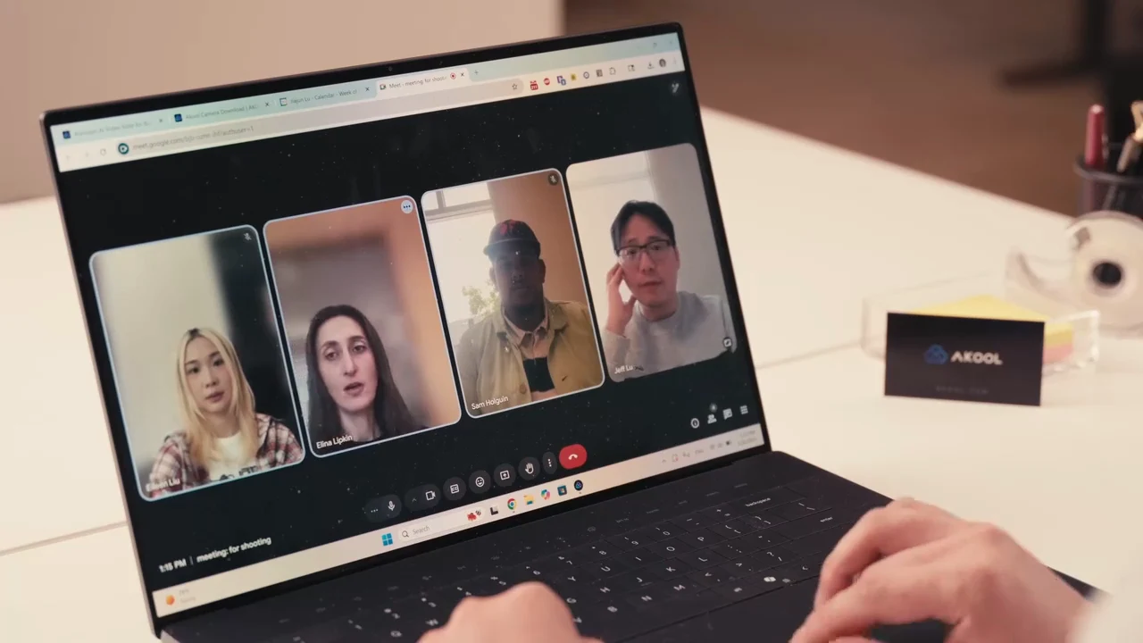 AKOOL Live Camera demonstrated on a laptop in the film