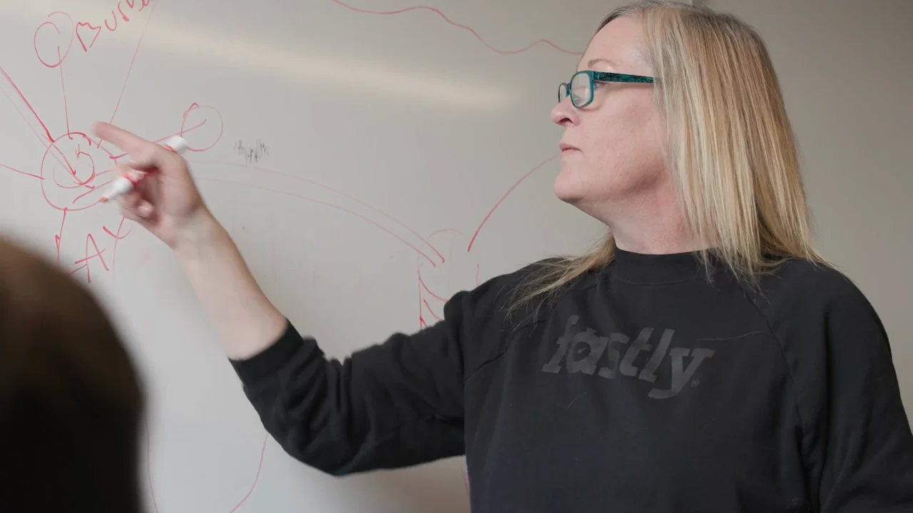 Fastly support staff working together in the office